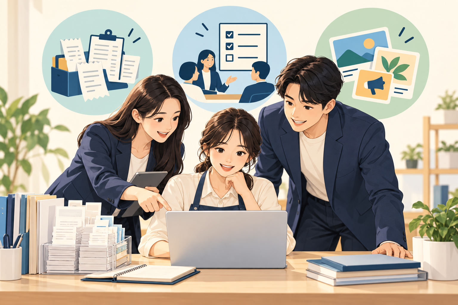 사회연대경제기업의 경비·회의·홍보 업무를 개선하는 AI 컨설팅 예시